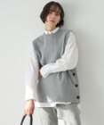 UNFILO 【洗える】サイドボタンニットベスト