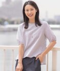 J.PRESS LADIES 【WEB限定カラーあり・抗菌消臭・吸水速乾】サッカージャージー 5分袖 ペプラム カットソー