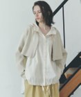 YECCA VECCA ZIPニットレイヤードフーディーシャツ