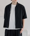 muuc ミニマル半袖シャツ〈ユニセックス・大きいサイズあり〉〈夏・軽やか〉〈セットアップ可能・羽織りOK〉〈上品きれいめオフィスカジュアル〉〈日本製〉