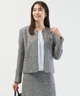 J.PRESS LADIES L 【セットアップ対応】Light Tweed ノーカラー ジャケット