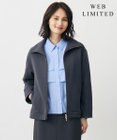 J.PRESS LADIES 【WEB限定】ダンボールジャージー ハイネック ブルゾン
