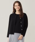 自由区 【アンサンブル対応・洗える】レーヨンストレッチ カーディガン
