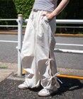 WEGO 【ウエストゴム】サイドリボンパラシュートパンツ