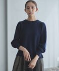 組曲 【8色展開・前後着用可】ウールカシミヤミックス パフスリーブ ニット