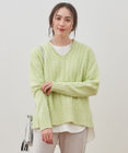 自由区 【洗える】ウールカシミヤブレンド Vネックプルオーバーニット
