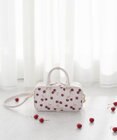 Maison de FLEUR チェリー柄ボストンバッグ