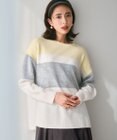 23区 S 【Oggi1月号掲載/洗える】ウールカシミヤ カラーブロック ニット