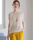 23区 S 【洗える】ピュアリネン ニット ベスト