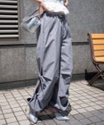 WEGO 【ウエストゴム】サイドリボンパラシュートパンツ