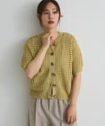 CRAFT STANDARD BOUTIQUE ハーフスリーブメッシュニットカーディガン