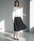 ANY SIS L 【洗える】レースコンビバックサテン ワンピース