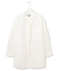 J.PRESS YORK STREET 【WOMEN】ワンウォッシュタイプライター フリルレイブラウス