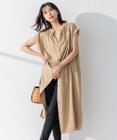 23区 L 【前後着用可能】フィブリルツイル ギャザー ワンピース