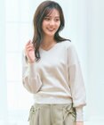 Feroux 【洗える】Vネック プルオーバー ニット