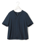 ICB 【洗える】ソフトジョーゼット Vネックブラウス