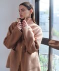 BEIGE， ZION / ウールスタンドカラーショートコート