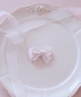Maison de FLEUR ピンクマニアグログランリボンパールクリップ