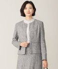 J.PRESS LADIES 【セットアップ対応】Light Tweed ノーカラー ジャケット