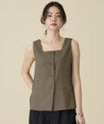 自由区 S 【カタログ掲載・人気素材・セットアップ対応】リネンライクシンセティックノースリーブ ブラウス