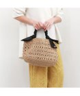 UNBILLION カシュカシュ cachecache / 下がりリボン柄編みトートバッグ