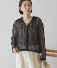AMERICAN HOLIC 幾何学レースフードシャツ