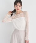 earth music&ecology レースドッキングボートネックプルオーバー
