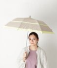 MOONBAT FURLA 晴雨兼用日傘 折りたたみ傘 シャンブレー切継 ／遮光 遮熱 UV