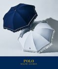 MOONBAT 【遮光/晴雨兼用日傘】POLO RALPH LAUREN(ポロ ラルフローレン) エンブフリル 長傘 遮熱 UV