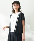 ICB 【接触冷感・UVケア・洗える】シルケットスムースコンビ バイカラーカットソー
