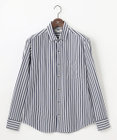 JOSEPH ABBOUD 【キングサイズ・快適な着心地・イージーケア】コンフォートジャージー ストライプ シャツ