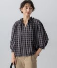 23区 S 【WEB&一部店舗限定】ブロックチェック フリル ブラウス