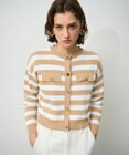 GRACE CONTINENTAL ニットボーダーカーディガン