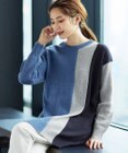 Tiaclasse 【洗える】配色ニットチュニック