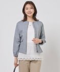 J.PRESS LADIES S TCリネン ドライツイル ノーカラー ブルゾン