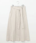 自由区 S 【洗える】リネンビスコースストレッチフレア スカート