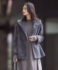 J.PRESS LADIES 【キルトピン付き】ECOLANAスライバーチェック フーデットアウター