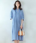 23区 S 【SLOW/洗える】リネンコットン シャツワンピース