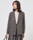 J.PRESS LADIES S 【人気素材・セットアップ対応】セルロースリネンストレッチ ダブル ジャケット