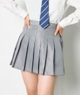 WEGO 【SCHOOLITEM】ポケット付き無地プリーツスカート