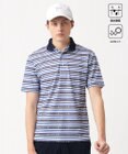 23区GOLF 【MEN】【吸水速乾・UVケア】ボーダーロゴ 半袖シャツ