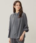 自由区 【セットアップ対応・洗える】ハイツイストビエラボウタイ ブラウス