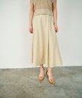 GRACE CONTINENTAL リネンタッチタックフレアスカート