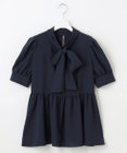 Feroux 【洗える】ペプラム ボウタイブラウス