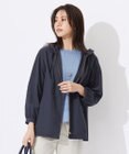 J.PRESS LADIES L 【洗える】80/1スパンタイプライター フーデッド アウター