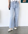woadblue 【157】HW Semi Wide Flare TUCK Pants デニムパンツ