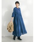 CRAFT STANDARD BOUTIQUE インド綿混キルト切替花柄ワンピース