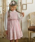 組曲 KIDS 【110-140cm】グログランアーチフラワー刺繍 ワンピース