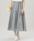 自由区 S 【洗える】ブライトシアーシャンブレー スカート