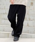 WEGO 【ユニセックス着用ITEM/ウエストゴム/SMLサイズ展開】コーデュロイイージーストレートパンツ